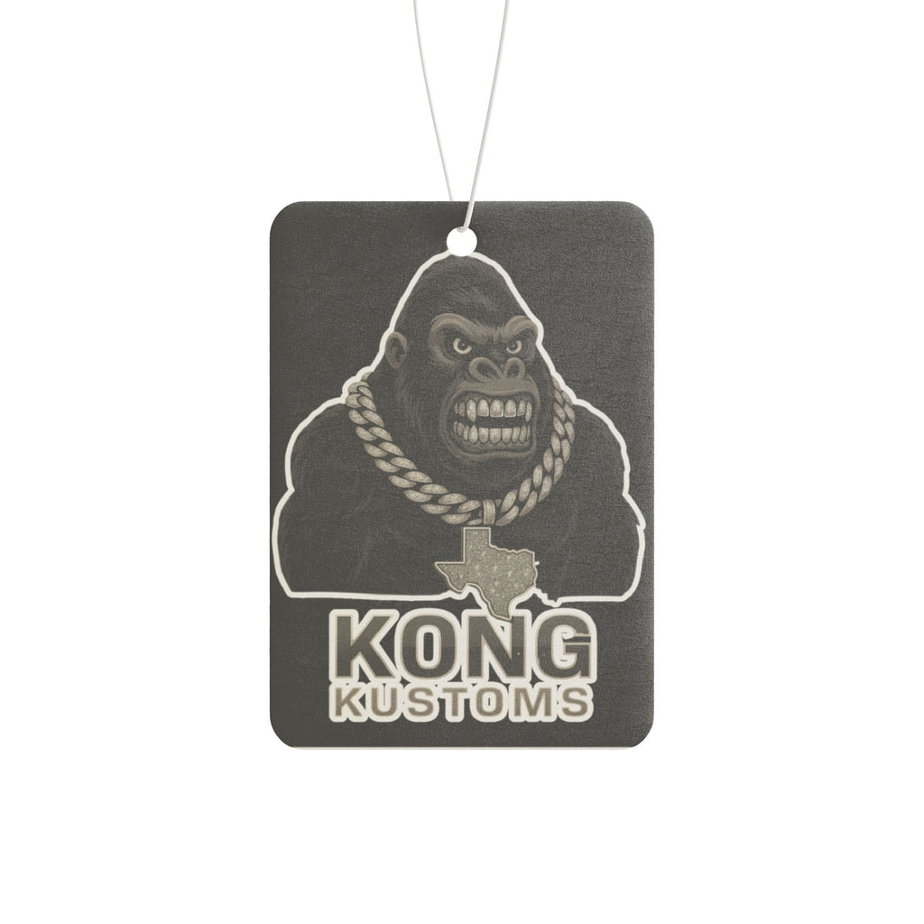 Kong Kustoms Car Air Freshener – Chrome Gorilla Texas Chain Design | Luxury Streetwear Scent Accessory for Cars & Trucks