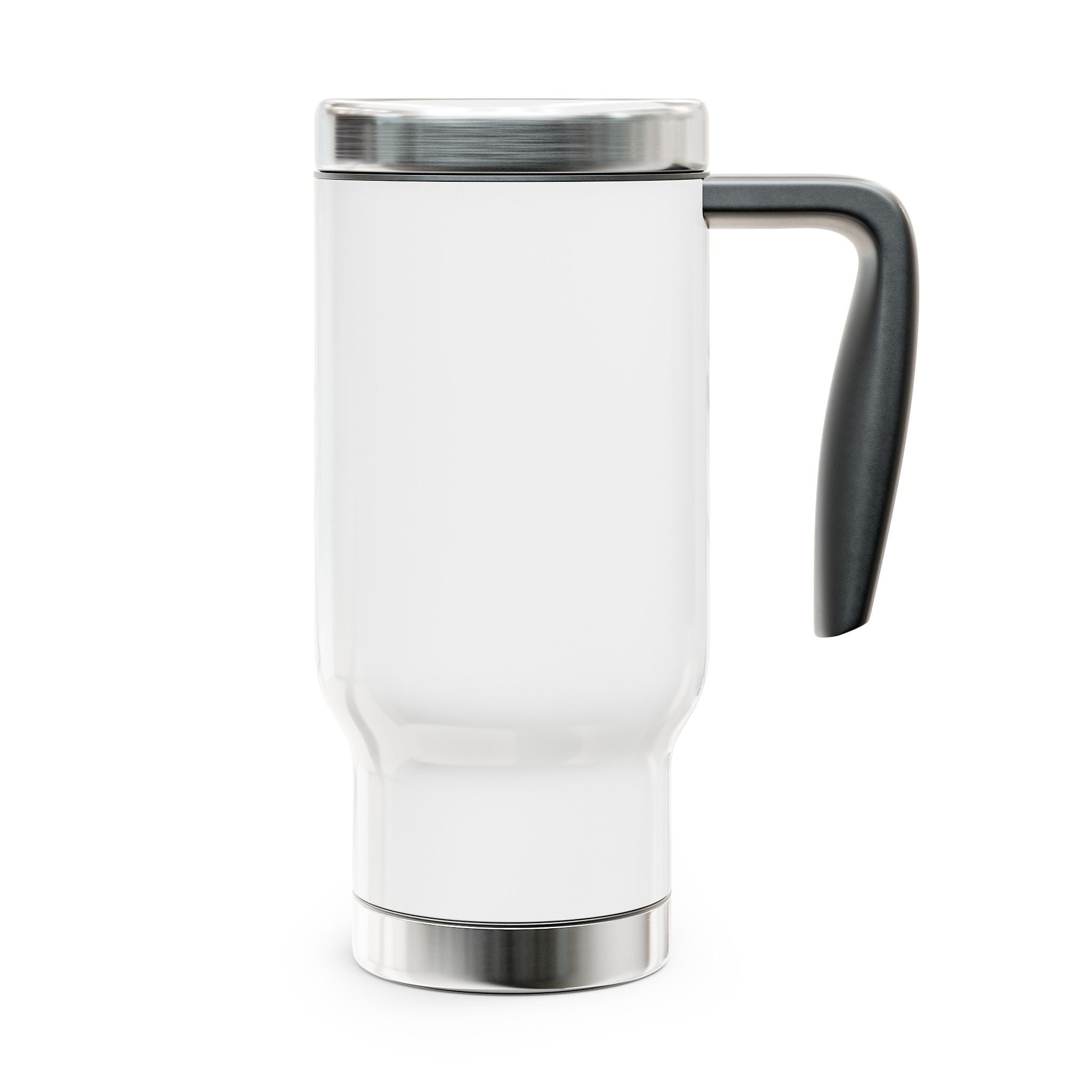 Travel Mug — Insulated 14oz Stainless Steel Tumbler with Handle (Kong Kustoms Logo)